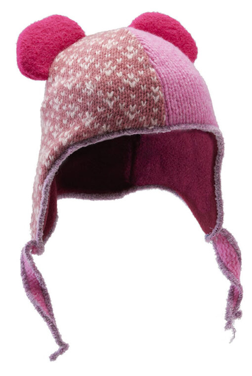 kids ear hat multi-pink